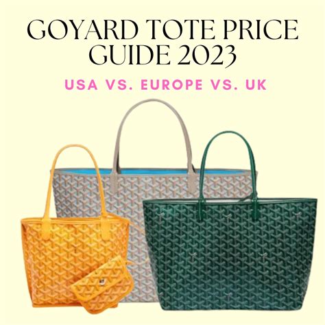 goyard price france 2023|goyard tote price predictions.